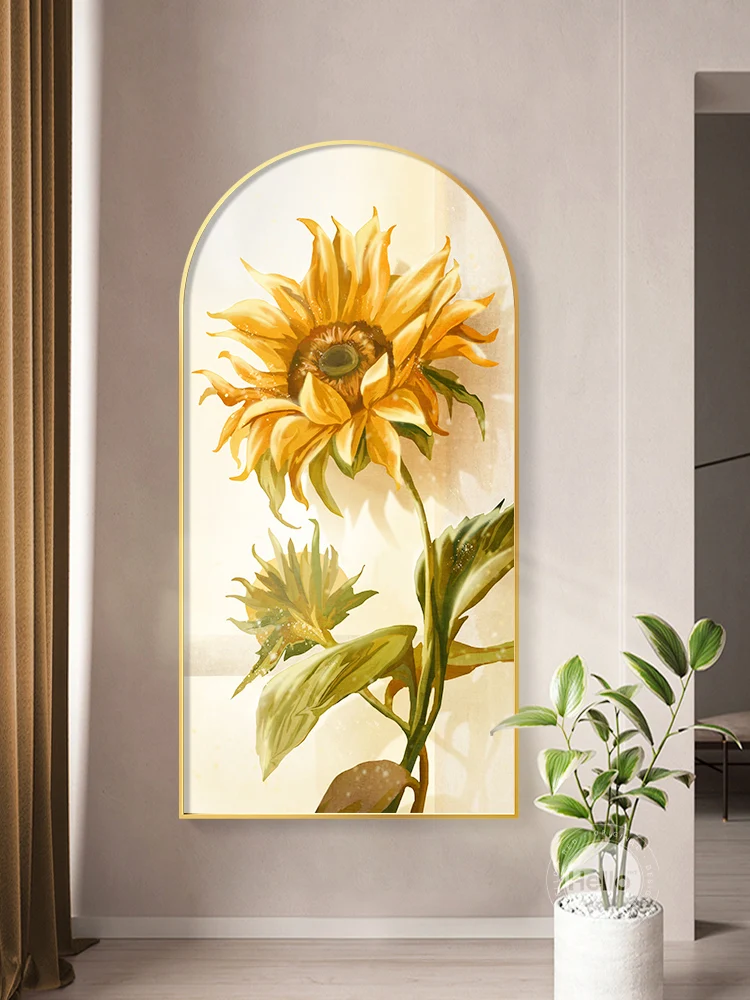 

EECAMAIL Sunflower Porch Decorative Painting Nordic Paintings 5D Diamond Art Painting Diamond Embroidery Cross Stitch No Frame