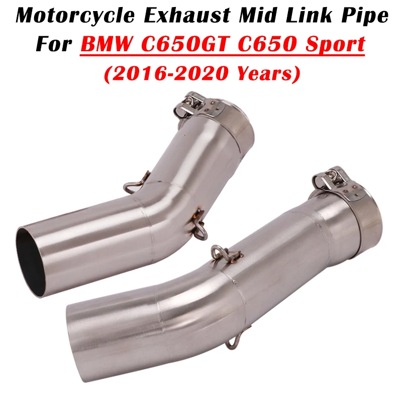 Slip On For BMW C650GT C 650 Sport 2016 2017 2018 2019 2020 Motorcycle Exhaust Escape Modify Muffler Middle Link Pipe Connection