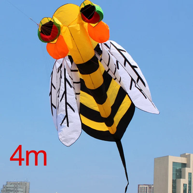 Outdoor Fun Sport Voor Volwassenen 3M/4M Enkele Lijn Power Software Dier Hornet Bee Kite Met Handvat en Lijn Goede Vliegende