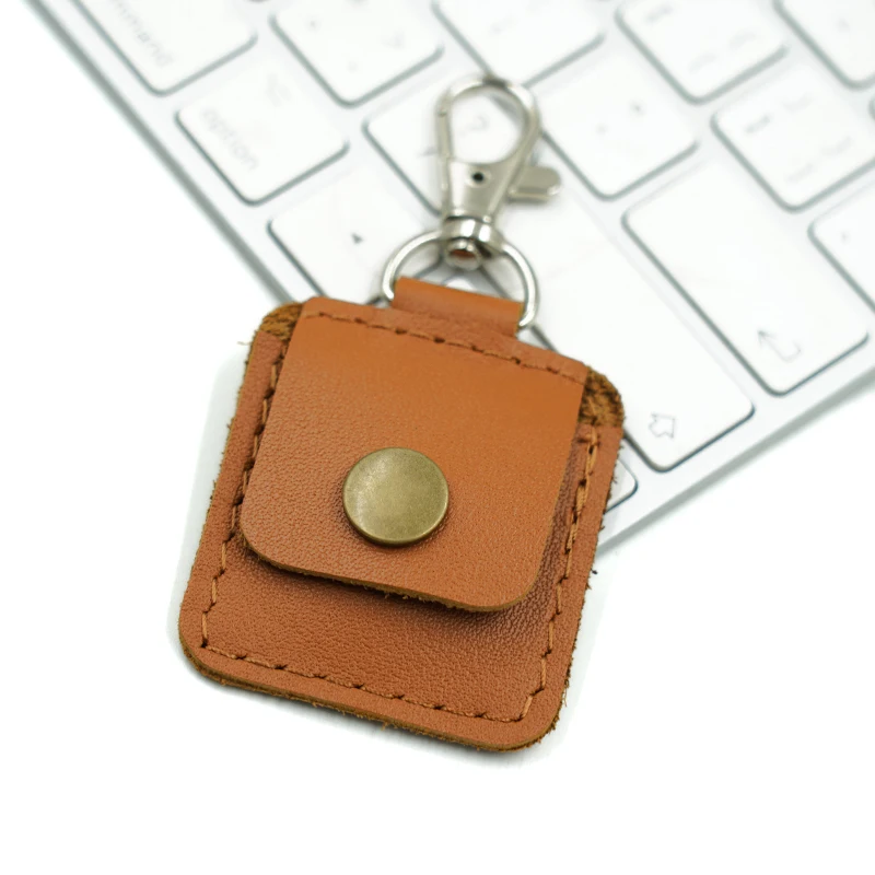 SD Disk Genuine Leather Hasp Storage Bags Protective Cover for USB Flash Drive Pen Drive Pendrives for TF Disk Bag Cases