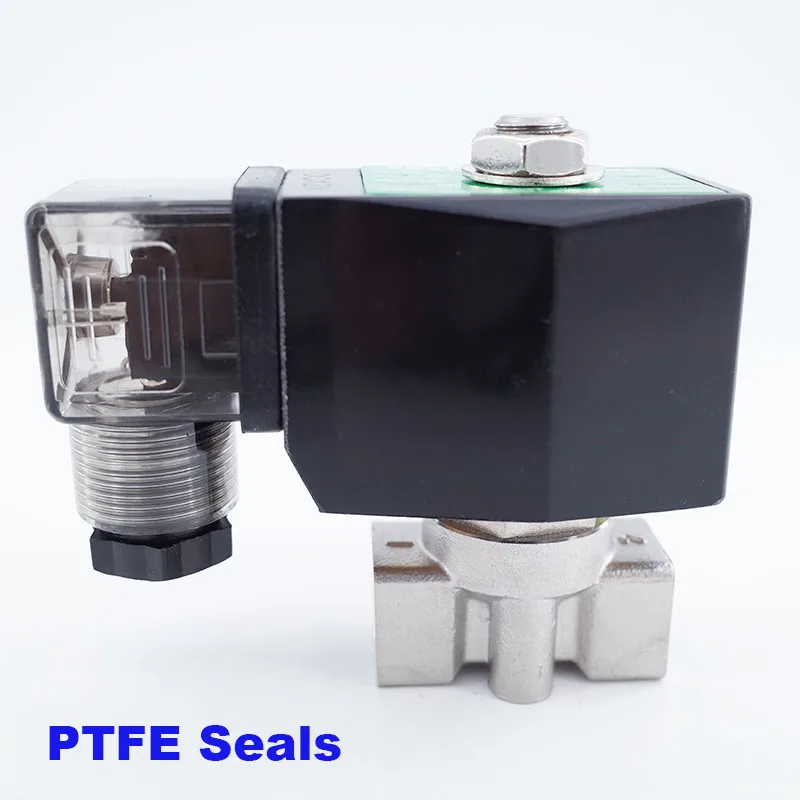 GOGO GSPU-03T 20bar PTFE Seals 2 way water solenoid valve 1/4"