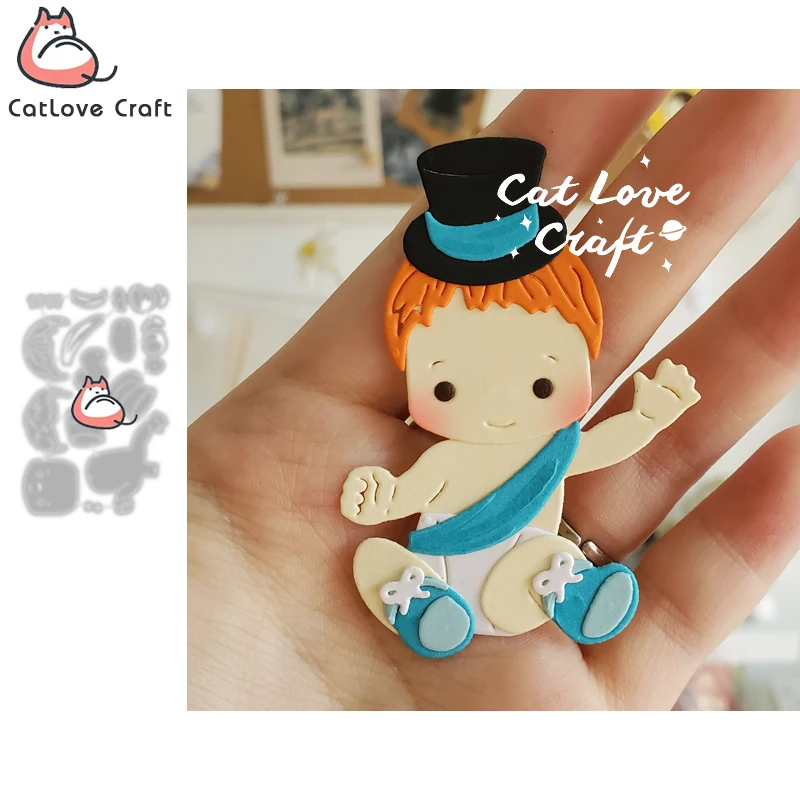 Catlove Baby Boy Metal Cutting Dies Scrapbooking Mold Knife Stencil Die Cuts Card Making DIY Craft Embossing New Dies For 2021