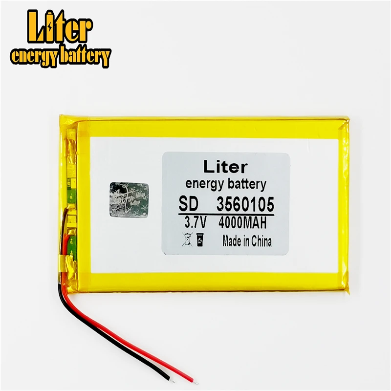 ultra thin 3.7V 4000mah li Tablet polymer battery for laptop 3560105 in stock