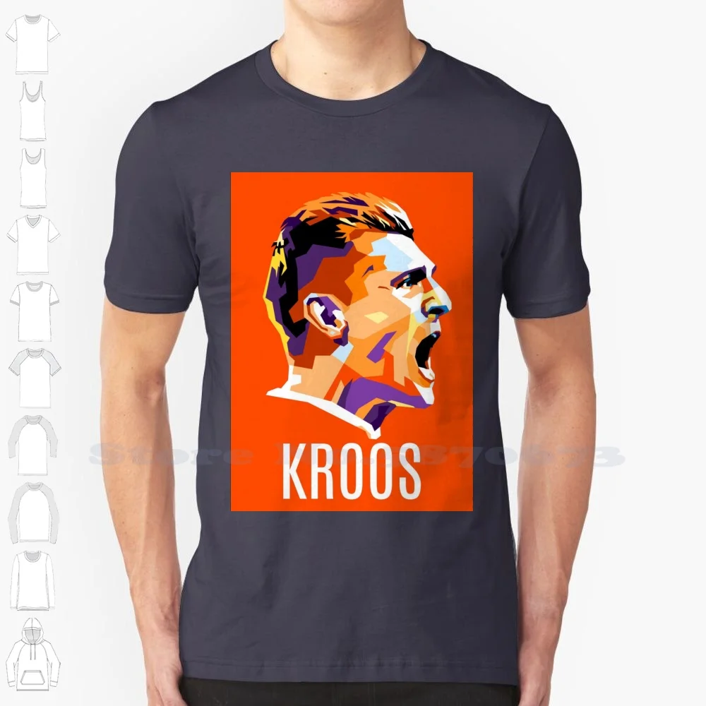 Camiseta de arte 100% algodón, papel tapiz de ONi Kroos, ilustración de ONi Kroos, jugadores Kroos, arte