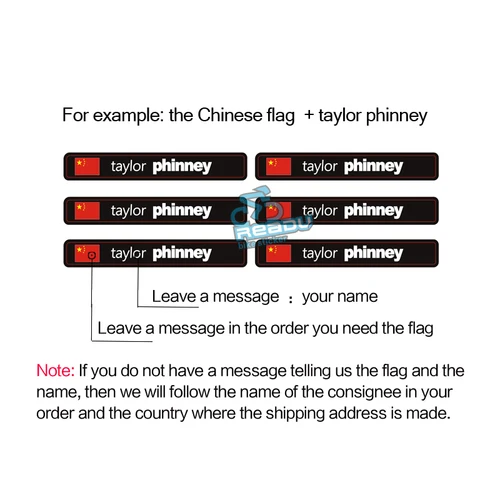 Imagen 2 del producto Pegatinas con nombre de bandera para cuadro de bicicleta de carretera, calcomanías de identificación de jinete personalizadas, pegatinas para bicicleta de montaña, bandera personalizada, estilo de nombre personalizado 11/3/20/21/5