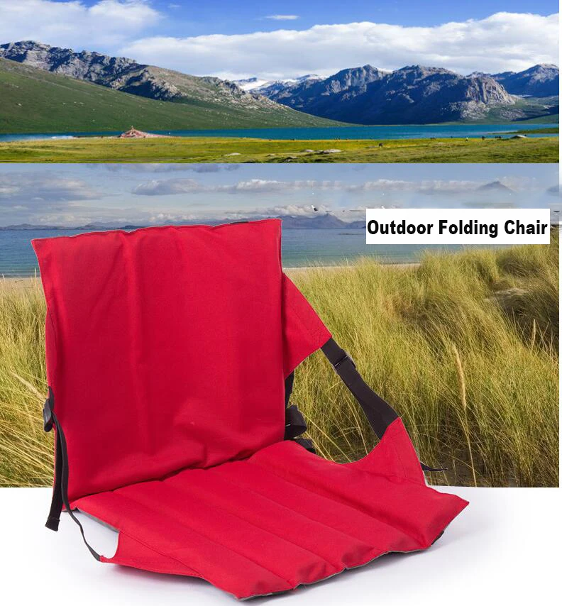 Portable Folding Seat Bleacher Chair with Back Support for Bleachers Lawns Seat Camping Fishing TraveAcce Stools Hiking Chair