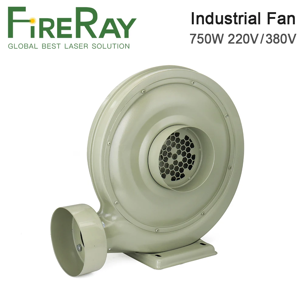 Fireray 750W 220V 380V Exhaust Fan Air Blower Centrifugal for CO2 Laser Engraving Cutting Machine Medium Pressure Lower Noise