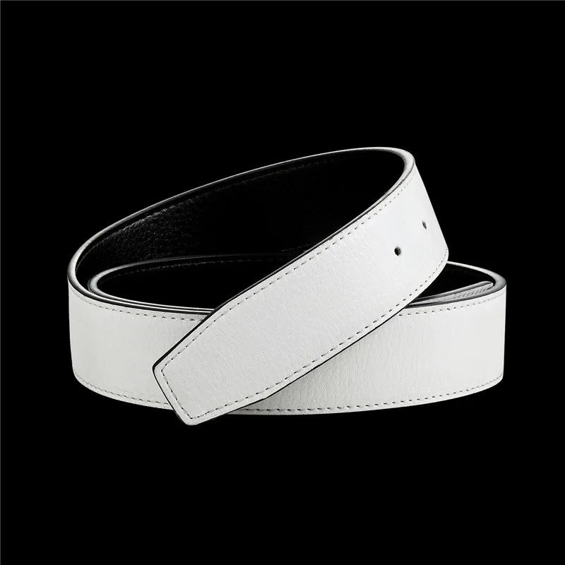 New Luxury Brand Belts for Men High Quality Pin Buckle Male Strap Genuine Leather Waistband Ceinture Men\'s No Buckle 3.3cm Belt