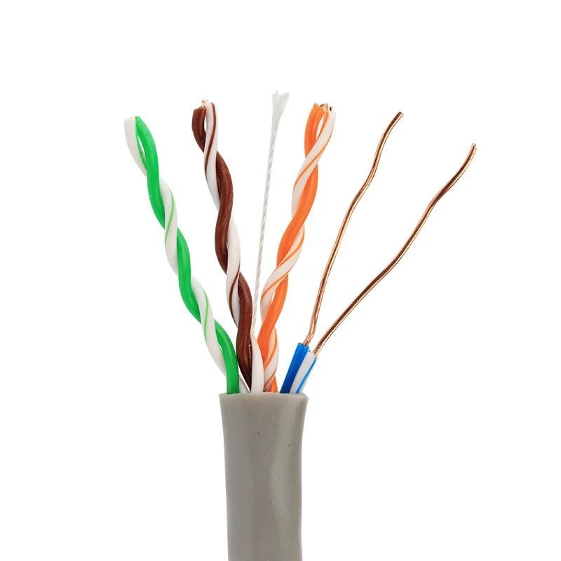 Cat 5e Network Cable 8-core 0.51-core Oxygen-free Copper Monitoring Cable Computer Network Cable Twisted Pair