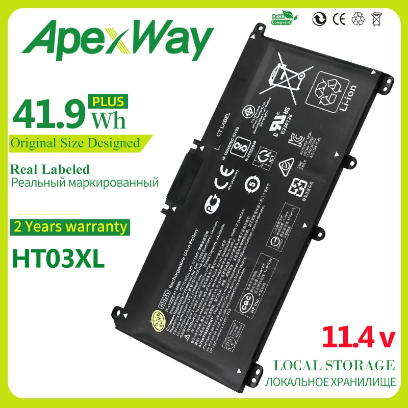 41.04Wh HT03XL HT03 New Laptop Battery for HP Pavilion 14-CE0001LA 14-CE0014TU Pavilion 14-CE0010CA HSTNN-LB8L L11421-421 TF03XL