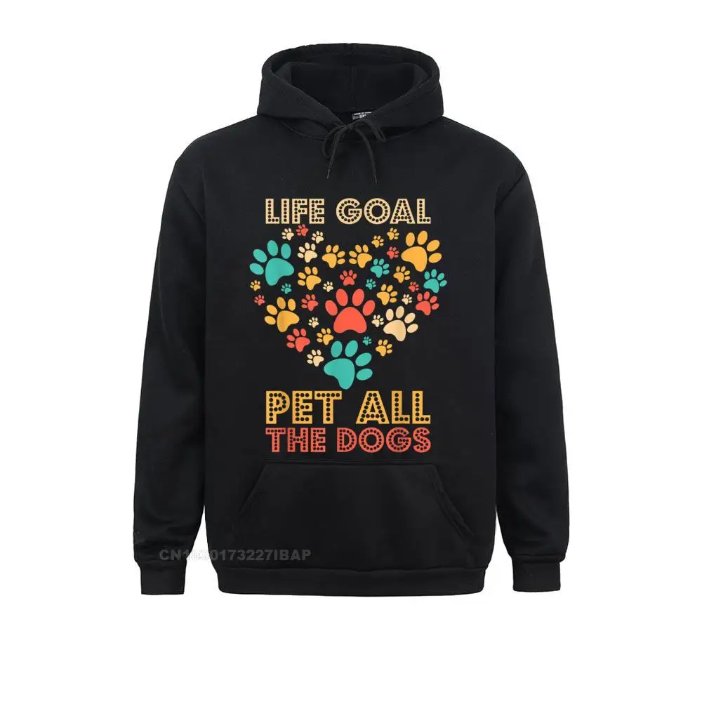 Life Goal Pet All The Dogs Vintage Funny Dog Lover Hoodie Hip Hop Sweatshirts For Men Hoodies Slim Fit Hoods Hot Sale