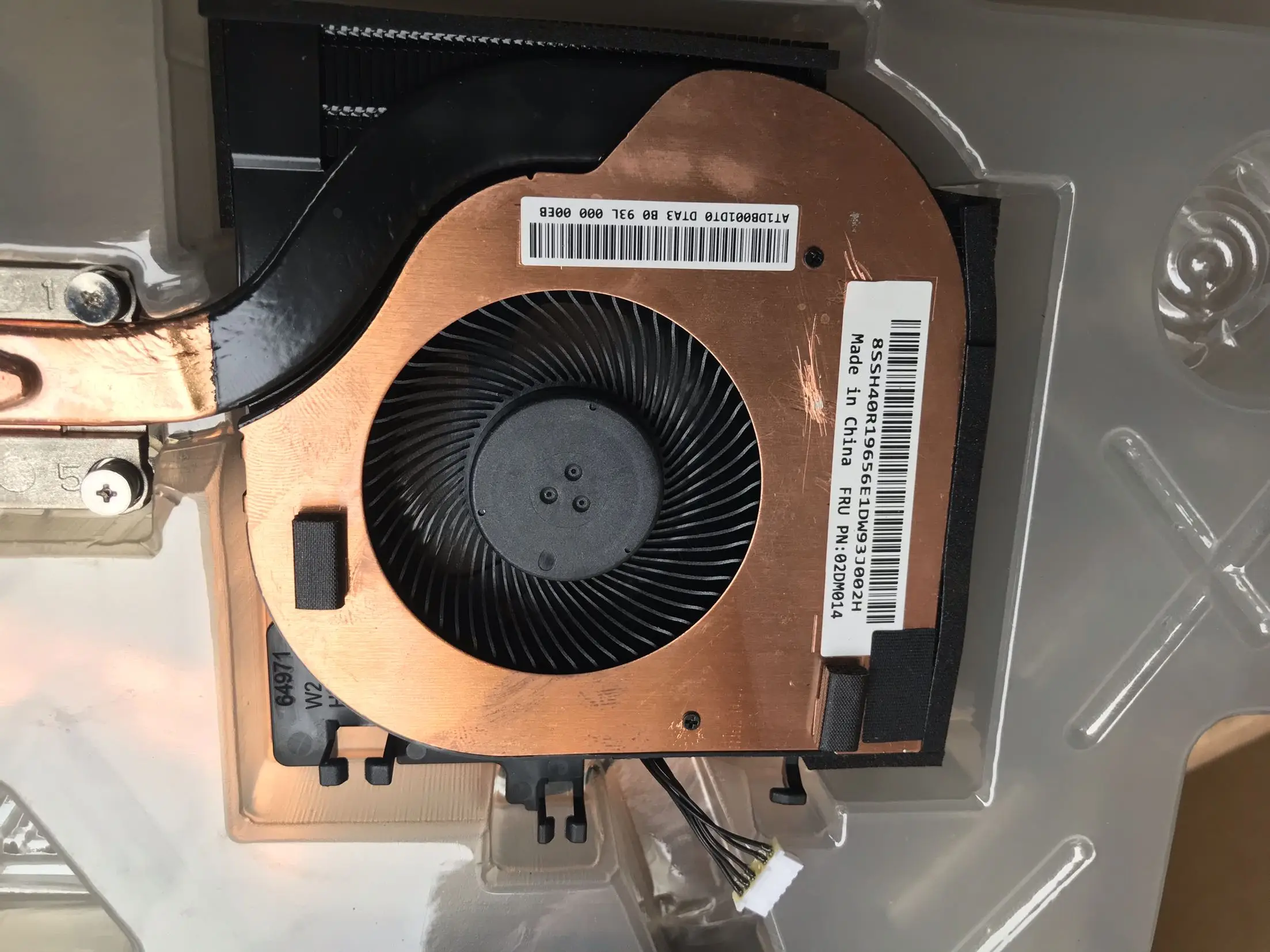 Imagem -02 - Original Ventilador de Refrigeração para Lenovo Thinkpad P53 Cpu Dissipador de Calor Radiador Refrigerador N19e 02dm014 02dm015 Conjunto Novo e