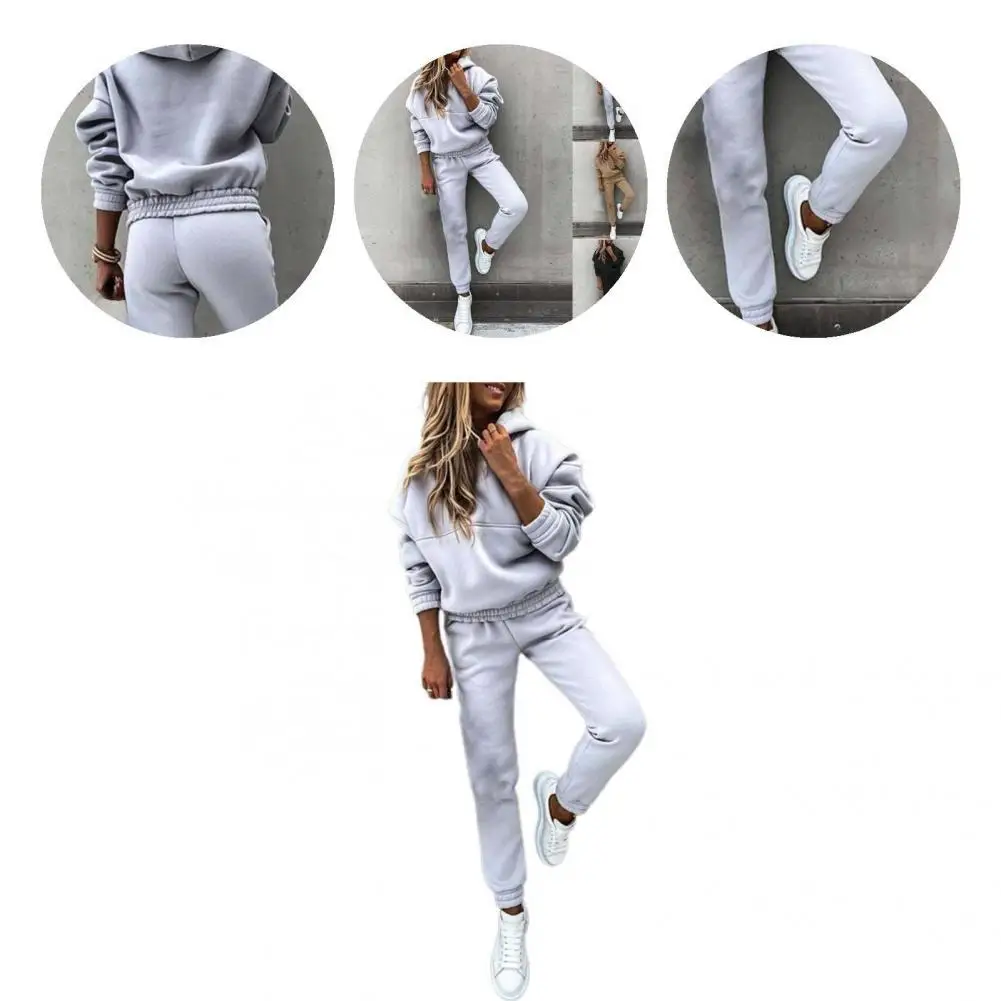 

1 Set Jumpsuits Outfits Set Elastic Women Jogging Suits Drawstring Waistband Women Outfits Sweatsuits