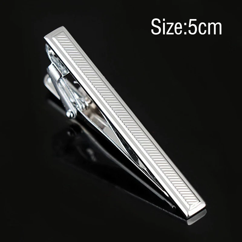 Clips à rayures en métal pour hommes, style de mode simple, fermoir à barre simple, accessoires pratiques de la présidence, épingle à épingle, cadeau pour hommes