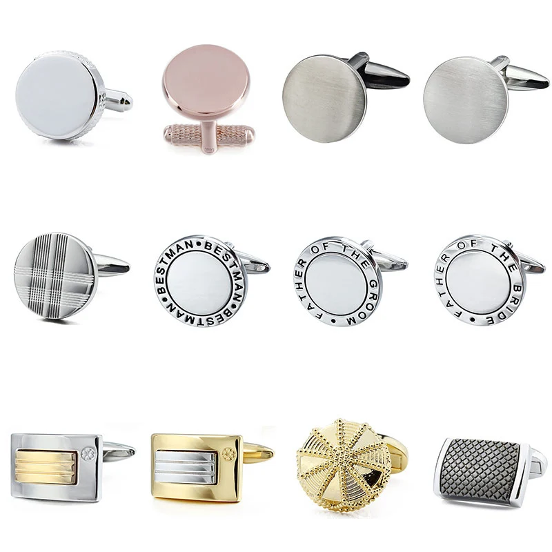 HAWSON High Quality Metal Cufflinks for Men's Shirt Business  Cufflinks Jewelry Without Box
