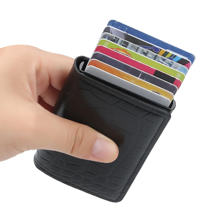 

2024 New Antimagnetic Rfid Smart Card Holder Men's Wallet Retro Pu Leather Wallet Short Handbag Female Mini Money Bag Wallets