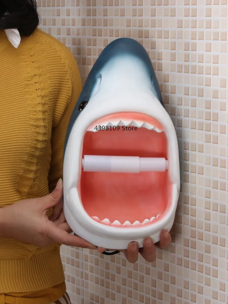 Creative personality tissue box bathroom paper towel rack shark household items roll paper holder bathroom waterproof tissue box