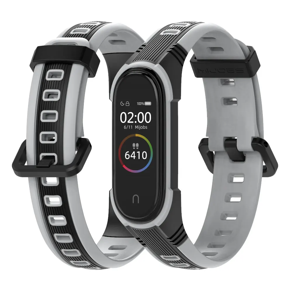 حزام ل شاومي Mi الفرقة 6 5 4 3 سوار ل Mi الفرقة 5 حزام معصمه Opaska سيليكون Pulseira Miband 4 3 Correas NFC العالمي