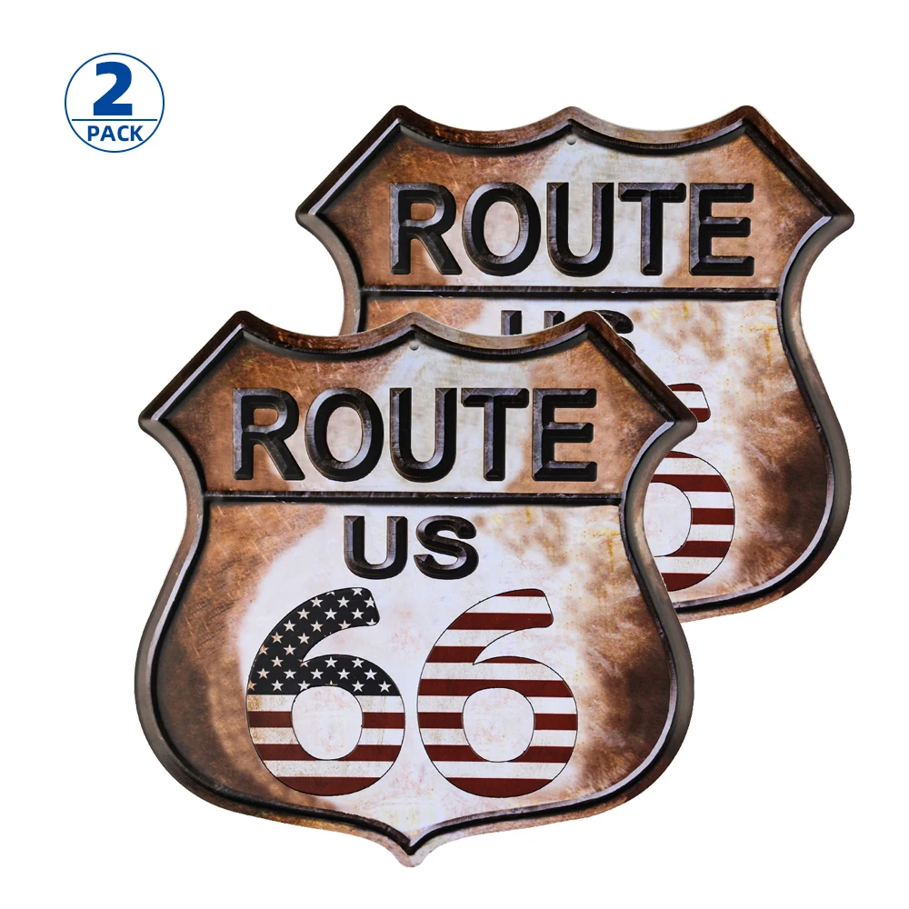 

DL-2-Pack US Route 66 винтажный дорожный знак