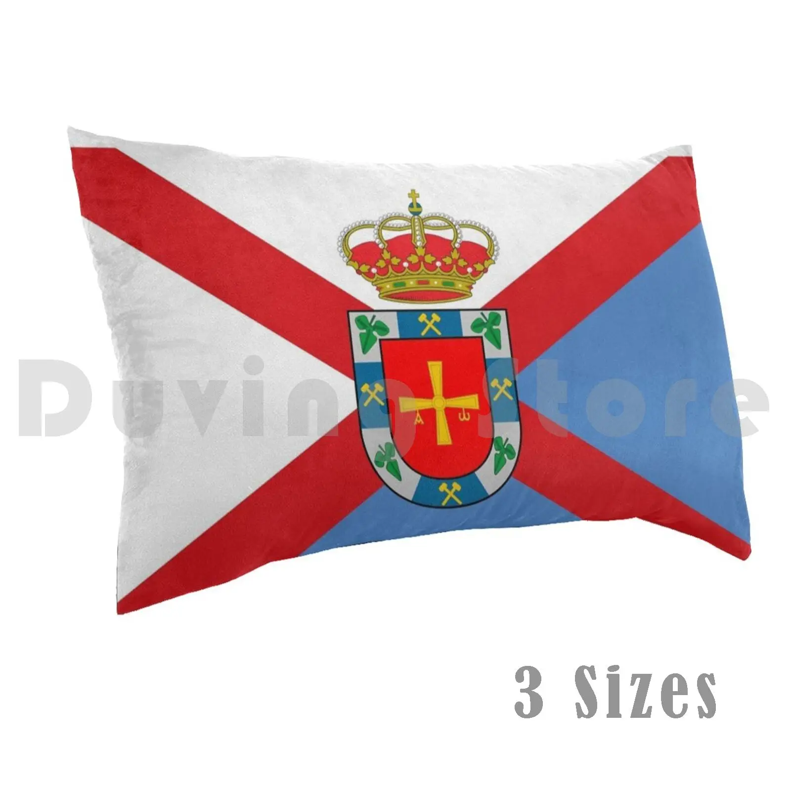 Flag Of El Bierzo ( Castilla Y León ) Pillow case Flag O Bierzo Ponferrada Bembibre Villafranca