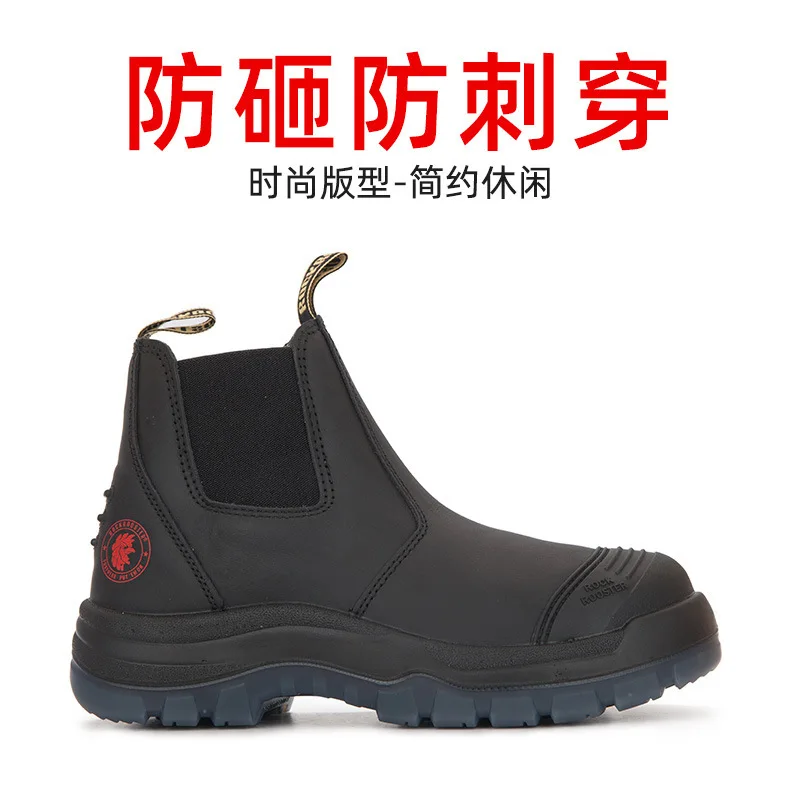 ROCKROOSTER Hiking Shoes Men Waterproof Hunting Boots Leather Safety Shoes Tactical Ankle Boots Work shoes  Sneakers STEEL toe