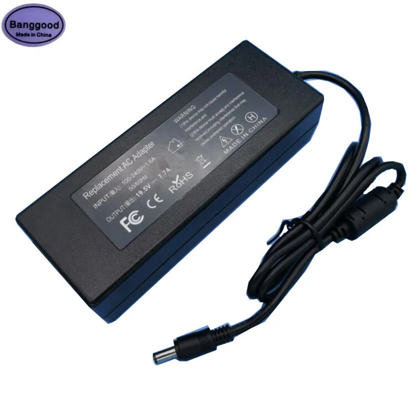 19.5V 7.7A 5.5x2.5mm 150W Laptop AC Power Adapter Charger For ASUS FX504GM-AB71-CA GL703GE-DB71-CA G72G G73Y G53S G53SW G53SX