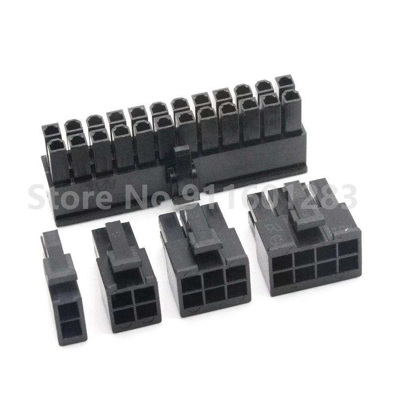 5557 Connector 4.2mm Pitch Male Housing 2P 4P 6P 8P-24Pin 5557 Male Shell Black Automotive wiring harness connector PCI-E Power