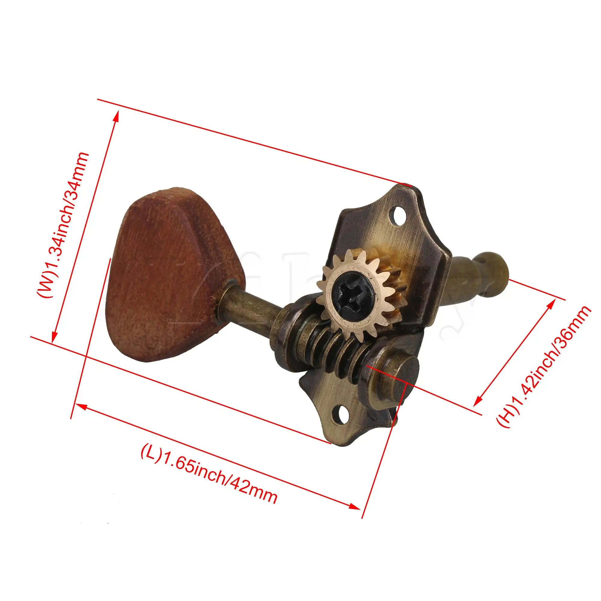3R 3L Guitar String Tuners Acacia wood handle for Acoustic Guitars Parts