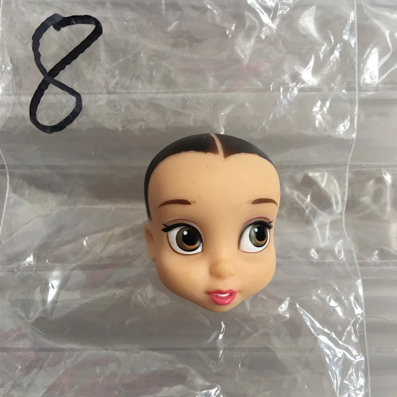 Lovely Princess Bald Head DIY Planting Long Soft Hair Doll Head Belle Snow white Baby Girl Favorite Princess Doll Part
