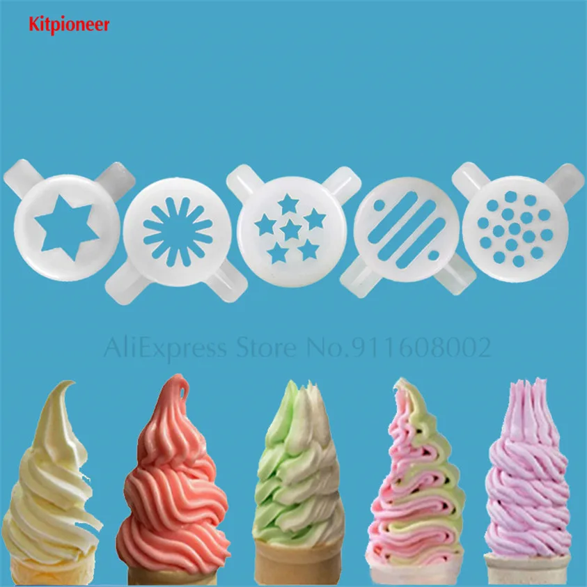 5 Fantastic Modeling Caps Spare Parts Soft Serve Ice Cream Machines Replacement Mold Lids Accessories 29mm