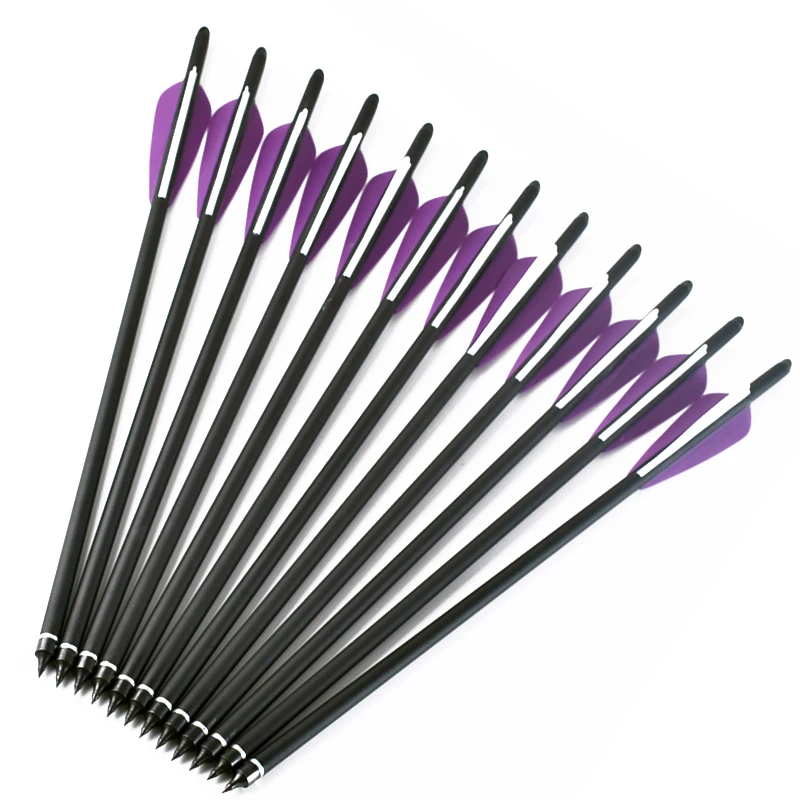 Carbon Arrows for Crossbow Hunting, Spine 400, Archery, Carbon Arrow , 13.5 in, 16 in, 17 in, 18 in, 20 in, 22 in, 12PCs