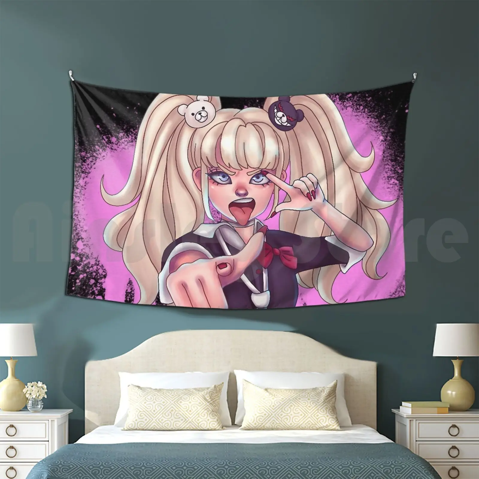 Tapestry Junko Enoshima Hat Junko Enoshima Danganronpa Anime Enoshima Junko Monokuma Gamer