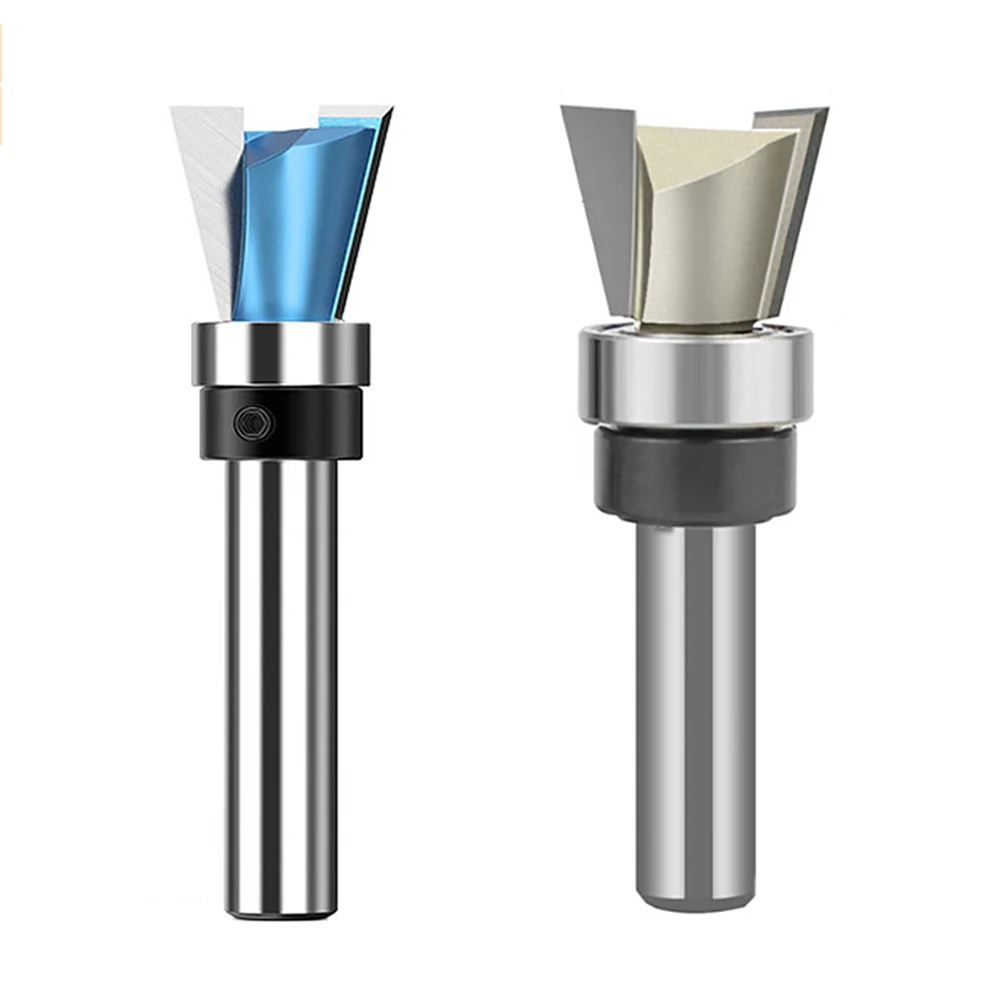 TIDEWAY Tungsten Carbide Steel  Dovetail Router Bits Bearing Dovetail Groove Tenon Woodworking Milling Cutter 1/4 Inch Shank