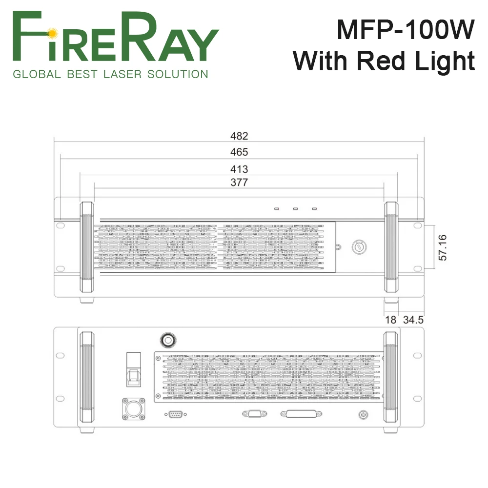 MAX MFP-100W مصدر ليزر الألياف النبضي Q-Switched Acousto-Optic لعلامات المعادن / النقش / النحت العميق / تنظيف السطح