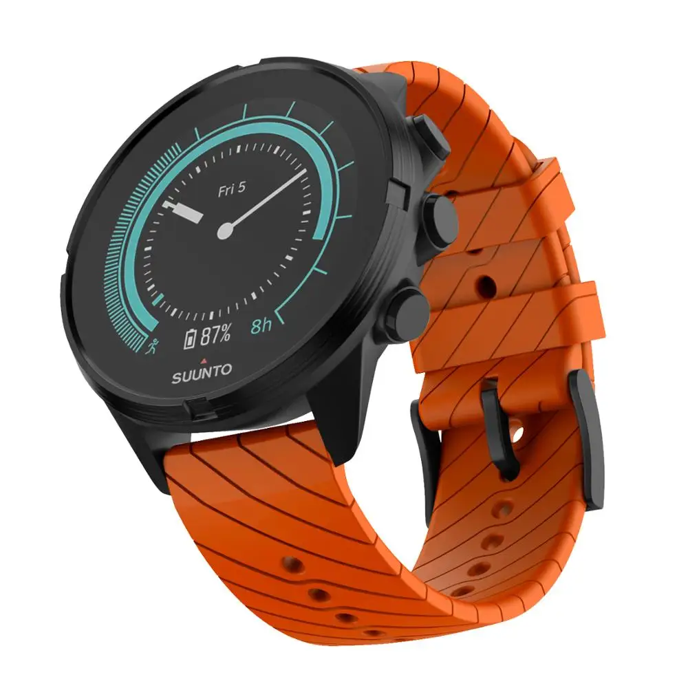 Sport Silicone Watchband for SUUNTO 9/SUUNTO 9 Baro Watch Strap 24mm for SUUNTO Spartan Outdoor Smartwatches Accessories