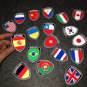 Stiker Sepeda Motor Reflektif 3D Aksesori Stiker Sepeda Mobil Tangki Balap Ukraina Jerman Italia Prancis Spanyol Brasil Chili Portugal 10 penjualan terbaik stiker ukraina - №