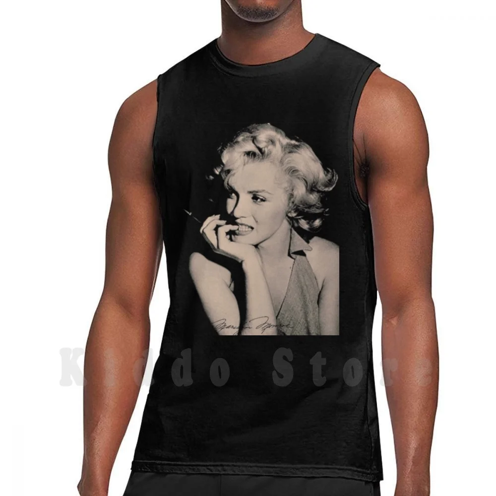 "Marilyn Monroe" Hermoso tono de Sepia Fotografía Camisetas sin mangas Chaleco 100% Algodón Marilyn Monroe Marilyn Monroe Sepia