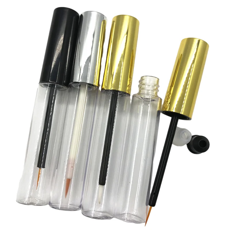 Wholesale 10ml bottle tubes Empty Liquid Eyeliner Tube packaging with Thick/ Fuzz head Empty cosmetics containers