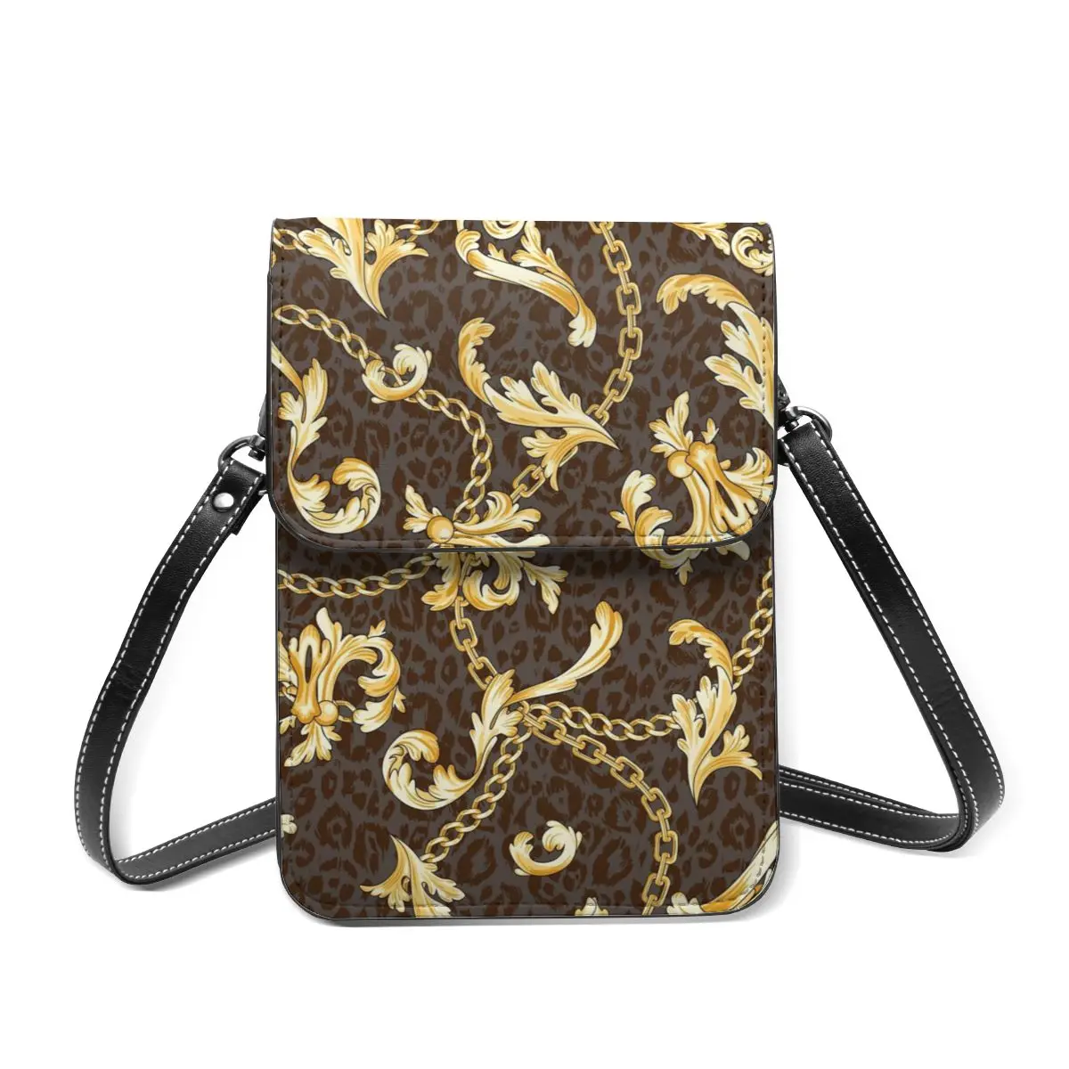 Small Bags for Women Baroque Floral Pattern Shoulder Bag Hasp Wild Messenger Square Change Purse Bag Designer Leopard Handbags