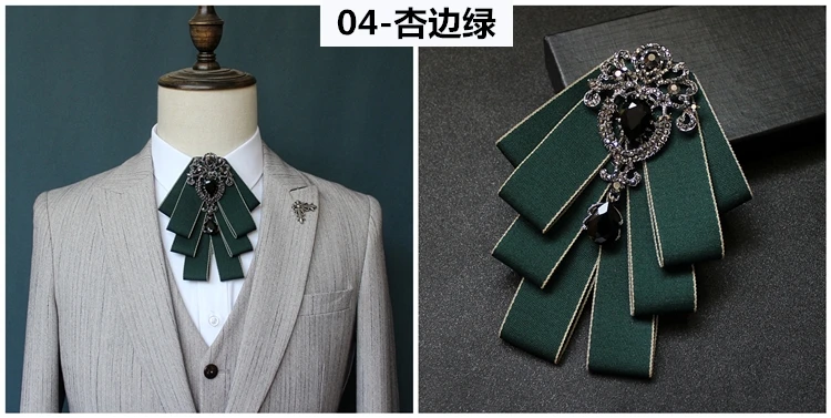 Luxus Mode Bowties Bögen Krawatte Brosche Stoff Kristall Pins Und Broschen Corsage Schmetterling Bluse Zubehör Pin Revers für Frauen – Detail 7