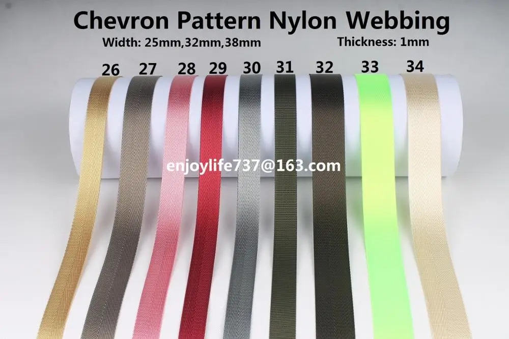 25/32/38mm wide ocher yellow dark khaki pink grey military green fluorescent green creamy-white arrow pattern nylon strape belt