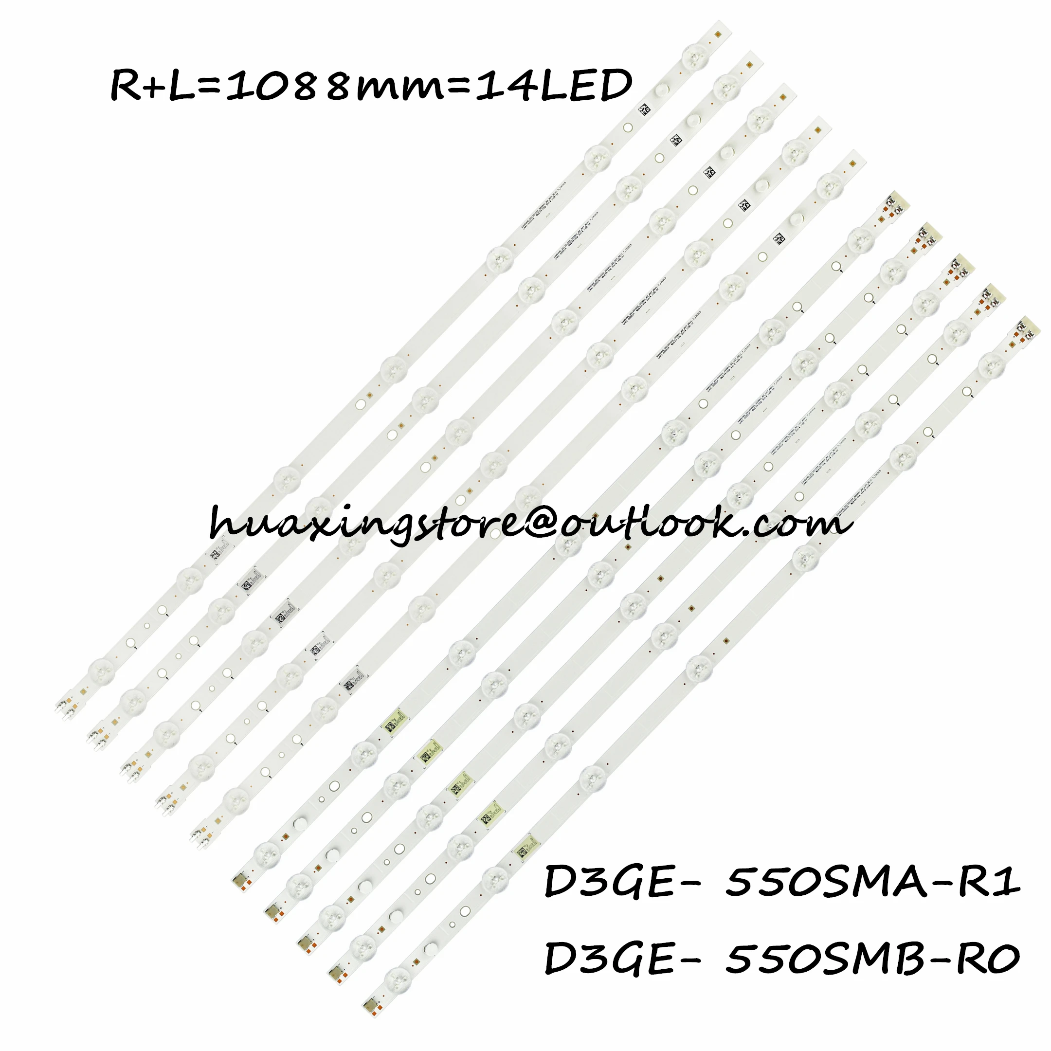 Imagem -06 - Tira Led para Un55h6203 Un55j6200 Ue55h6204 Ue55h6273 Un55h6103 Un55j6201 Un55h6153 Un55fh6030 £