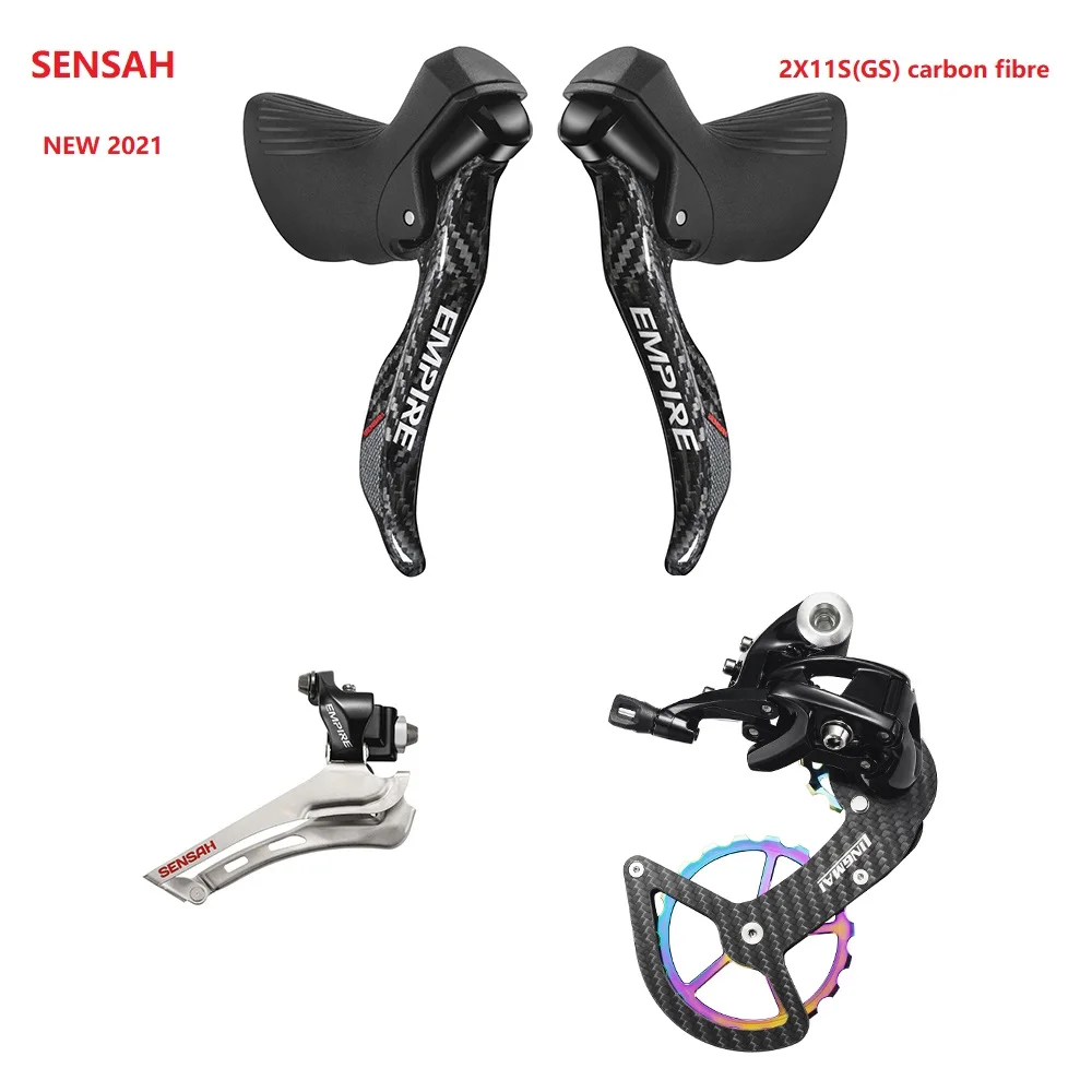 SENSAH Groupset SENSAH EMPIRE 2x11 Speed, 2X12 Road Groupset, Shifter + Rear Derailleurs + Front Derailleurs, RED, Force, Revial