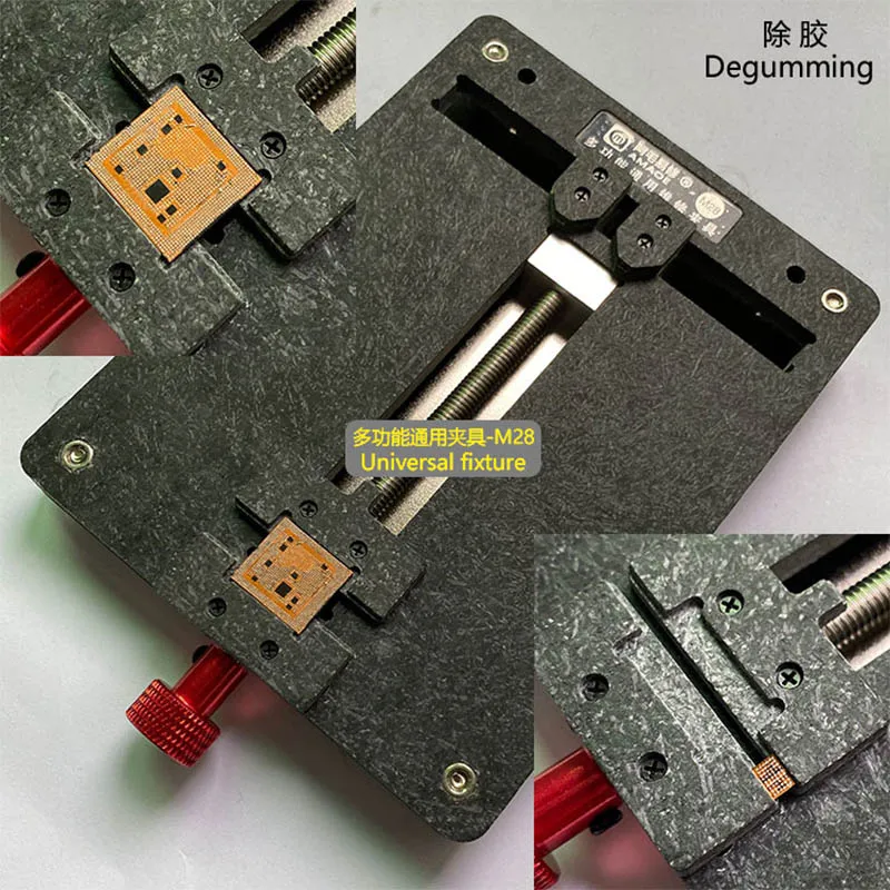 AMAOE soporte de PCB, placa de circuito, plantilla de soldadura, Clip de fijación, herramienta de soldadura de mesa de plataforma de eliminación de pegamento, M28, M32, M33, M34