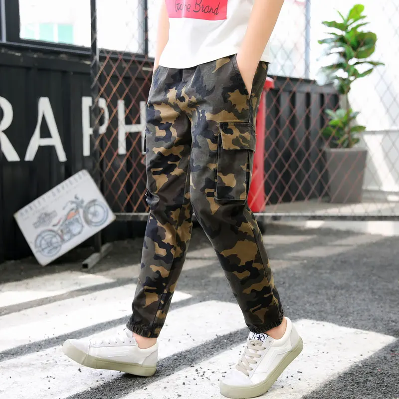 DIIMUU Children Boys Camo Cargo Trousers Casual Clothes Pants Military Army Combat Camouflage Jeans Jogger Sweatpants Bottoms