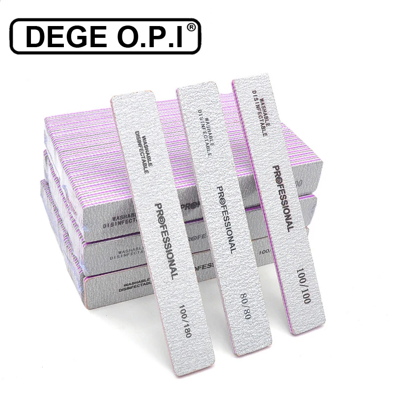 25/50PCS Professional Nail Files Buffer For Nail Sandpaper 80/100/180 Grit Double-sided Acrylic Lot For Nails Tools Size:7*1.1in