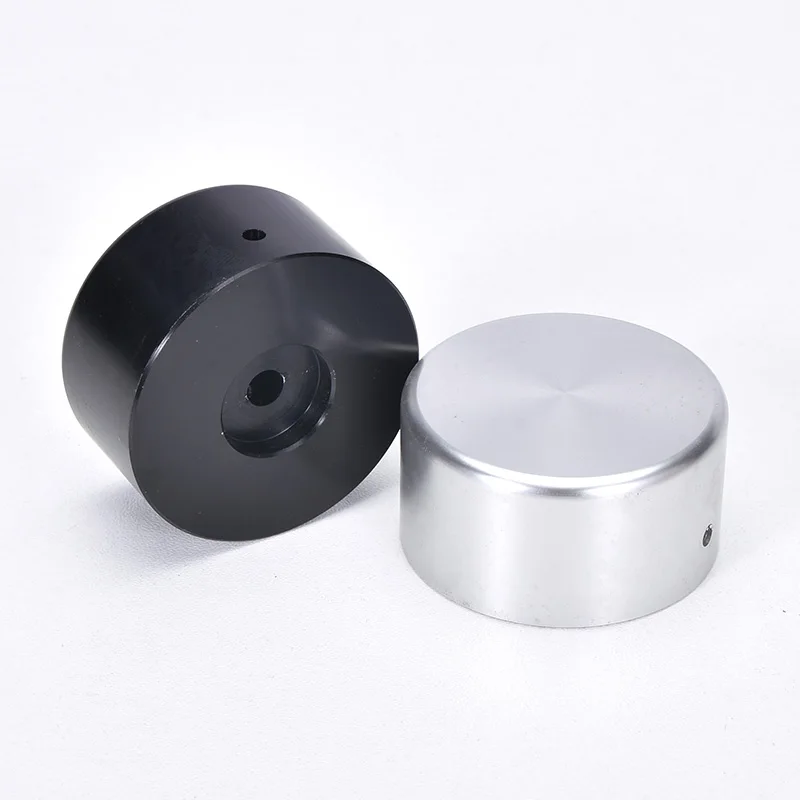 Perilla de aleación de aluminio para amplificador, potenciómetro de audio, perilla de control de volumen, diámetro de 48MM y 25MM, 1 ud.
