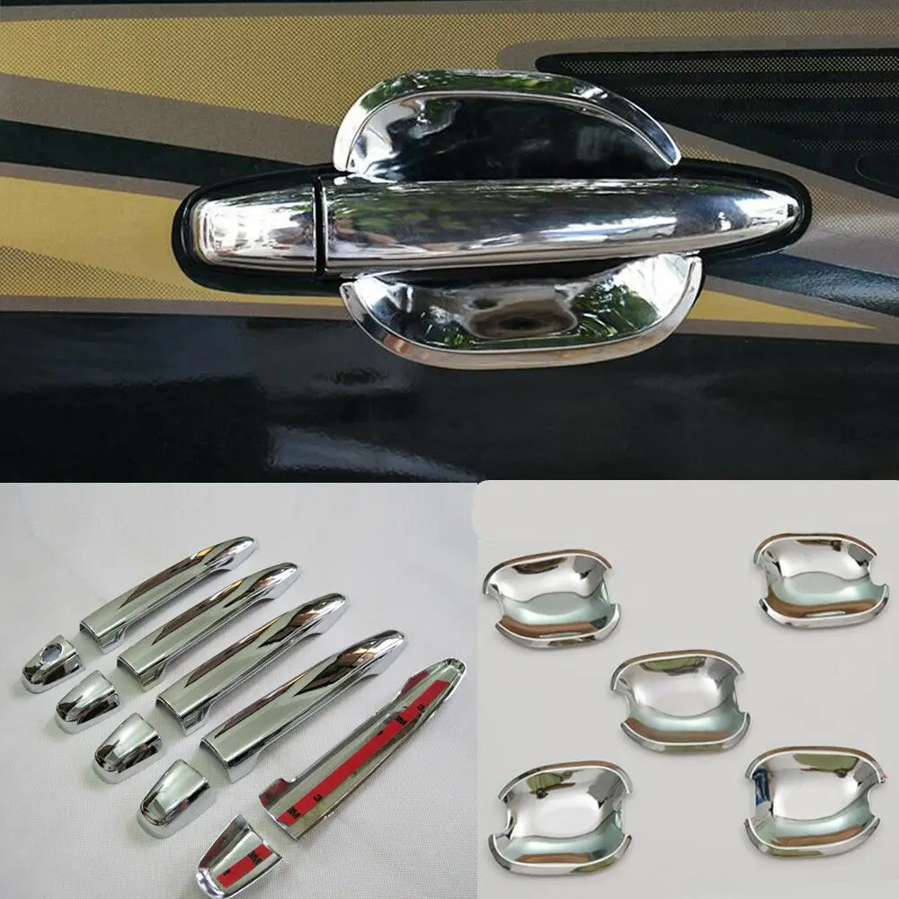 for Toyota Land Cruiser Prado FJ120 2003- 2009 15PCS Chrome Door Handle Bowl Cover Car modification Auto parts