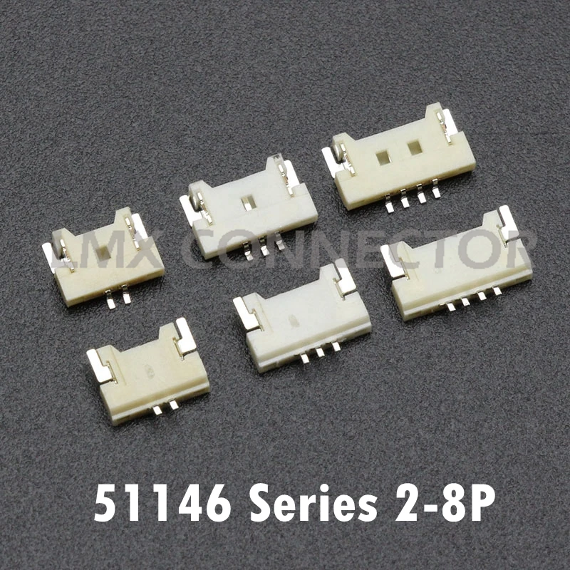 10PCS MX1.25 51146 Connector 2P 3P 4P 5P 6P 8P 1.25mm Ultra-thin Type SMD Horizontal Socket