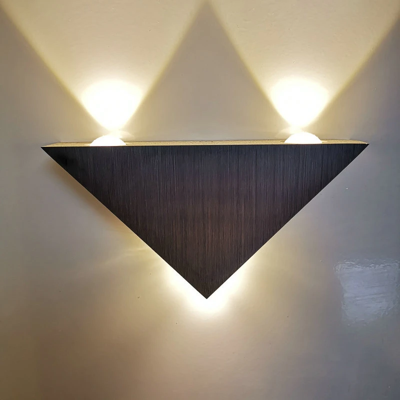 Modern LED Wall Lamp 3/9W Triangle Aluminum Body Wall Sconce Home Decoration Light Lighting Fixture AC85-265V
